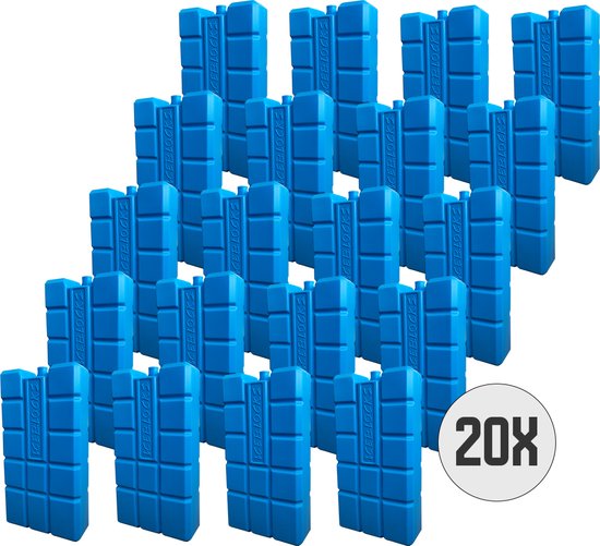 DULA Koelelementen voor koelbox - blauw - 20 stuks - 750 gram - 20x10,5x4cm