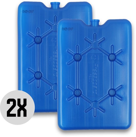 DULA platte koelelementen voor koelbox en koeltas - Freezeboard blauw plat - 2 stuks - 200 gram - 11 x 16.5 x 1.5 cm van DULA