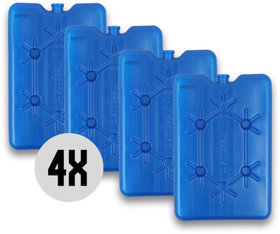DULA platte koelelementen voor koelbox en koeltas - Freezeboard blauw plat - 4 stuks - 200 gram - 11 x 16.5 x 1.5 cm van DULA