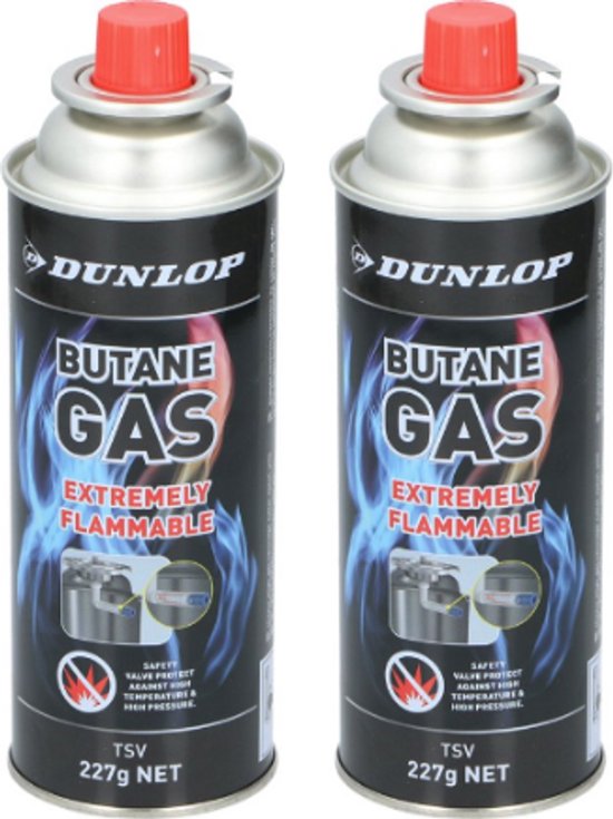 Dunlop - Butaan gasbussen - 2 x 227g - voordeelverpakking van Dunlop