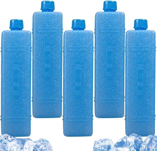 Dunne ijspakketten - Vriesblokken Koelbox - Voedsel Koelen - Goede Uitzetting - 5 stuks x 200 ml - Blauw