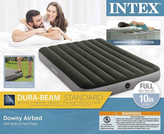 Dura-Beam Standard Single High Air Matras Serie - Comfortabel en duurzaam van Intex