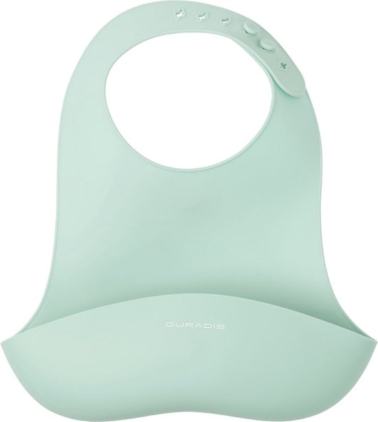Duradis - Siliconen slabbetje met opvangbakje - Mint Green van Duradis