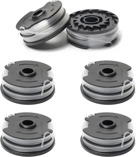 Dussdote Geschikt voor Parkside Spoelsnijder - Set van 6 - Vervangende Spoelmaaier - Geschikt voor LIDL Parkside PRT 550 A1/A3, PRTA 20-Li A1/B2/C3, PRT 300 A1 - 10 m ⌀1,65 mm van Dussdote