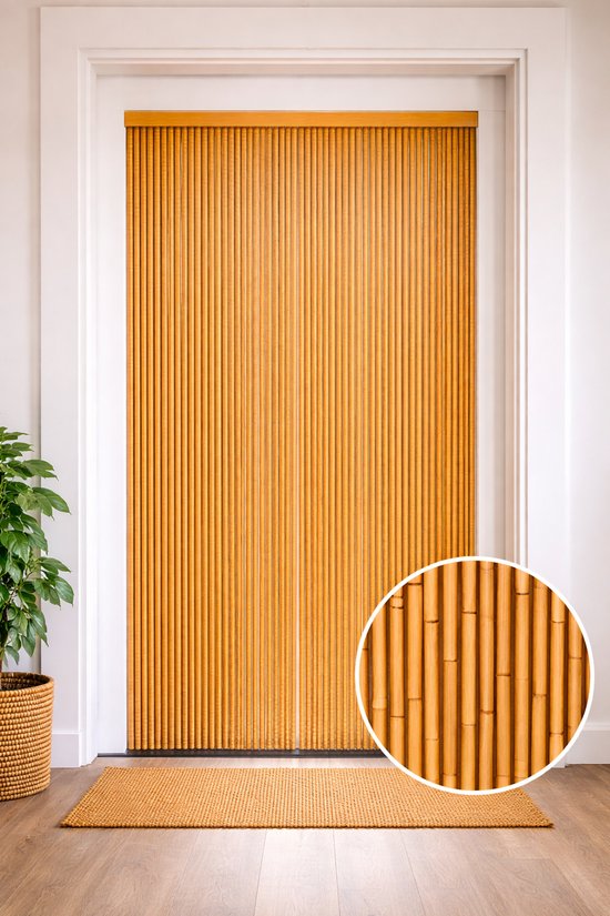 Dutchers® Bamboe Vliegengordijn 90x200 cm - Deurgordijn - Deurhor Handgemaakt - Horgordijn - Decoratiegordijn - Bamboegordijn - Kralengordijn deur van Dutchers