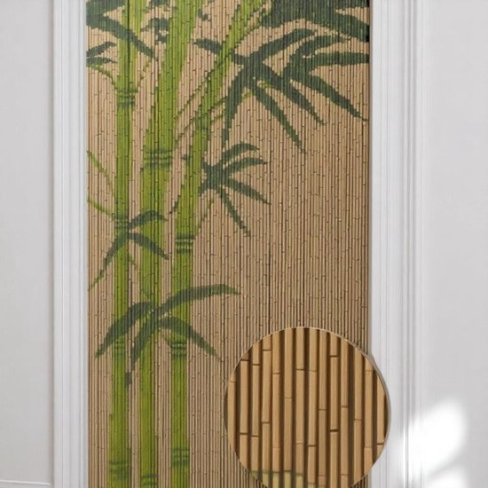 Dutchers® Vliegengordijn 90x200 cm Bamboe - Deurgordijn Bamboeplant - Deurhor - Horgordijn - Bamboegordijn - Kralengordijn deur van Dutchers