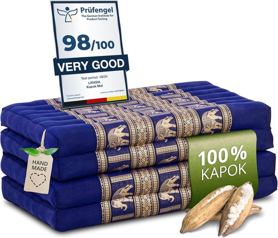 Duurzaam Kapok Klapmatras 200x80cm - Gastenbed, Yogamat of Ligstoel van Merkloos
