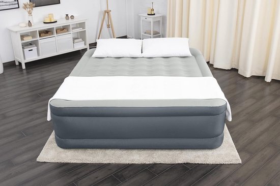 Duurzaam Luchtmatras met Ingebouwde Pomp - 22" Verhoogd Luchtbed met USB Oplader van Intex