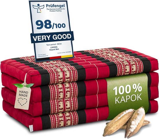 Duurzame klapmatras 200x80 cm - Ecologische gastenmatras voor yoga en buitengebruik