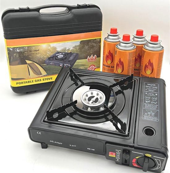 DVDSS® Gaspit - Camping - Kooktoestel - Zwart