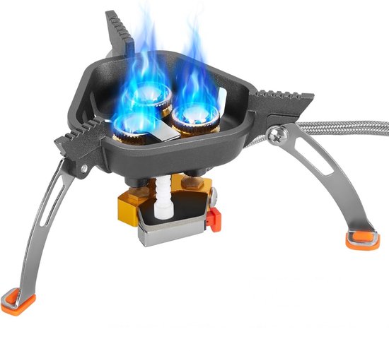 DYNA® Wokbrander - Kookbrander - Wok Brander - Grijs/Zwart- 16cm x 16cm x 11cm; 510 g van Merkloos