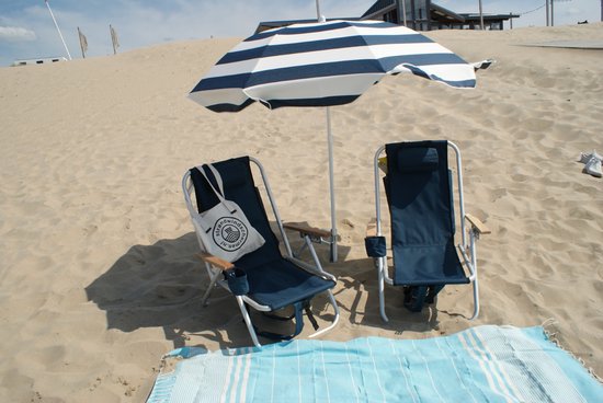 Easy Beach Chair - campingstoel aluminium - rugzakstoel - blauw