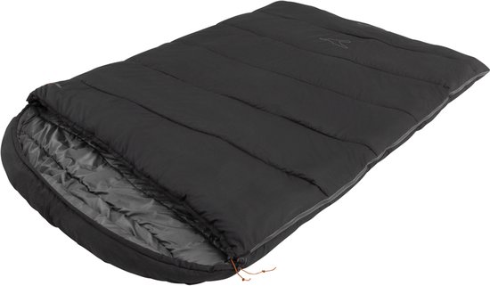 Easycamp Raven Square Double 5°c Slaapzak Zwart Regular / Double Zipper van Merkloos