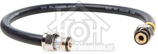 Easyfiks Gasslang Rubber flexibel voor los staande apparaten Gastec 60 cm met koppelingen SM1074 van Easyfiks