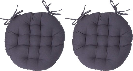 Eazy Living Stoelkussen Lys - Grijs - 40 x 40 Cm - 4 Stuks van EAZY LIVING