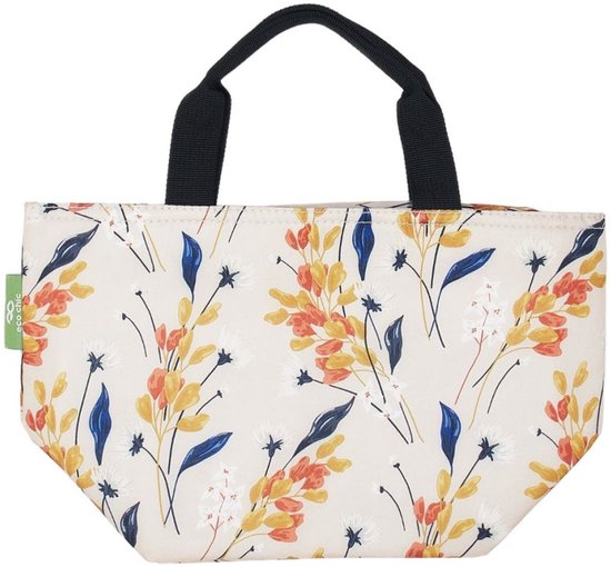 Eco Chic - Cool Lunch Bag - Beige - Flowers van Merkloos