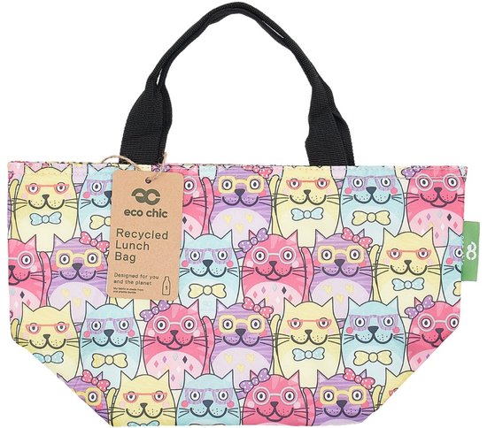 Eco Chic - Cool Lunch Bag - C57 - Multiple - Glasses Cats van Eco Chic