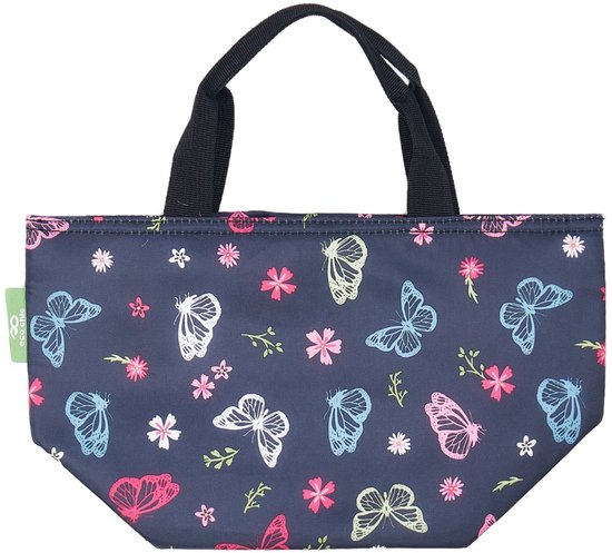 Eco Chic - Cool Lunch Bag - C65BK- Black Monarch Butterflies van Merkloos