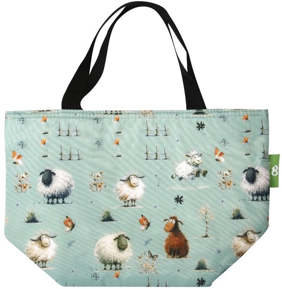 Eco Chic - Cool Lunch Bag - Groen - Schapen