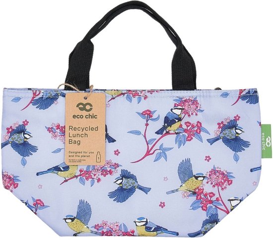 Eco Chic - Cool Lunch Bag small - Lila - blauwe mees - lunchtas volwassenen - koeltas lunch - koeltas van Eco Chic
