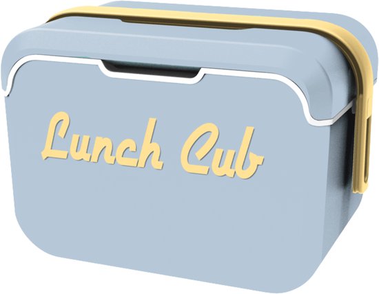 EDA Lunch club POP koelbox - 5 liter - kunststof - licht blauw - 33 x 20 x 19 cm - picknick van Merkloos