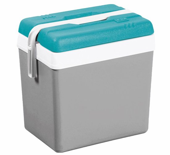 EDA Promotion koelbox - 24 liter - kunststof - grijs - 41 x 27 x 40 van Merkloos