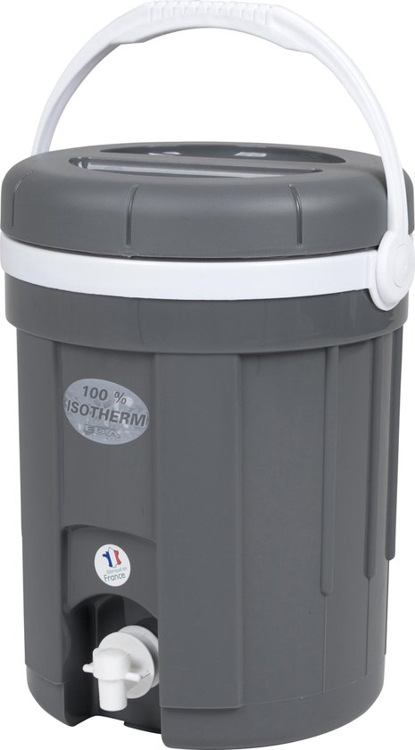 Eda Water-/sapcontainer - Jerrycan voor water - Met Kraan - Grijs - 8 Liter van EDA
