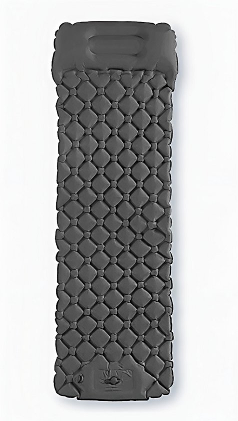 Eenpersoons slaapmatras - zelfopblazend - campingmatras - campingbed - opvouwbare logeermatras - opblaasmatras - eenpersoons - grijs