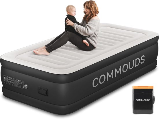 Eenpersoonsluchtbed met Ingebouwde Pomp - Comfortabel Opblaasbed voor Thuis en Kamperen van Intex