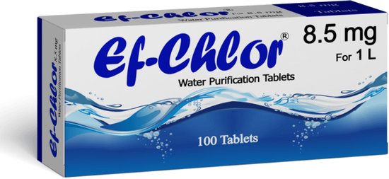 Ef-Chlor waterzuiveringstabletten | 100 stuks van Merkloos