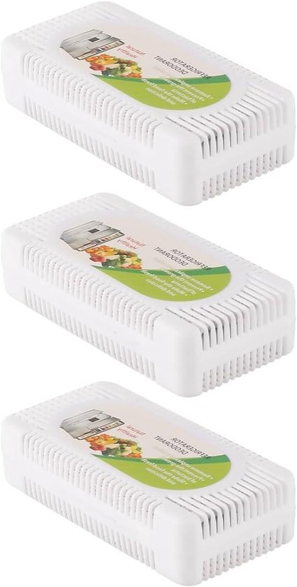 EGoods - Koelkastdeodorant - Geurverwijderaar voor koelkast, vriezer, koelbox - Effectieve geurabsorbeerder - Frisse opslag - 3 stuks