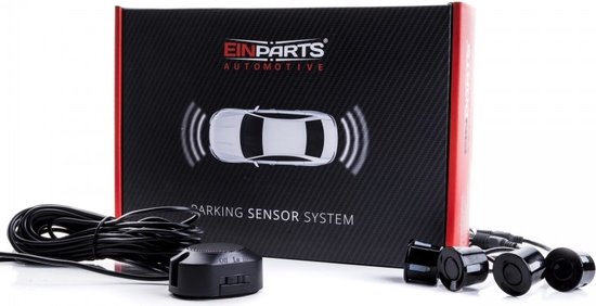 Einparts Universele Parkeersensoren Inbouwset met Pieper - Zwart (4 stuks) [Parkeerhulp - Achteruitrij Sensor] van Einparts