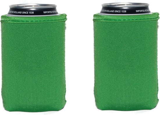 EIZOOK 2 stuks Groene koelhoud hoesjes voor blikjes - Appel Groen van EIZOOK