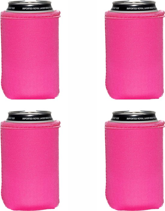 EIZOOK 4 stuks Roze blikjes koelhoudhoes - bierblik hoesjes van EIZOOK
