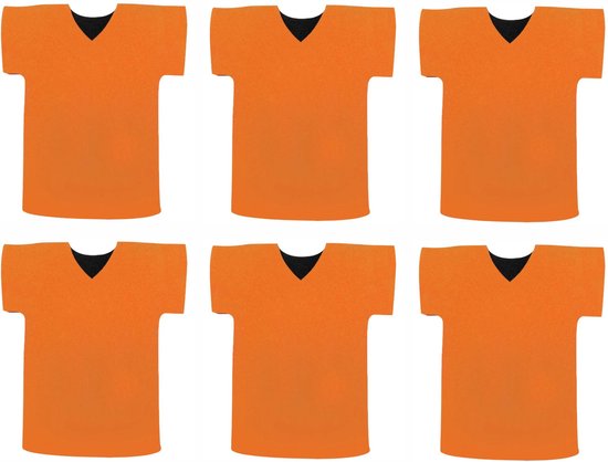 Eizook 6 st. Sport Voetbal Shirt bier fles Koelhoudhoesje - Oranje van EIZOOK