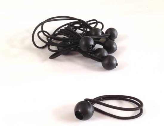 Elastiek met balletje - Partytentelastiek - 50 stuks - 16 cm - wit van ProPlus