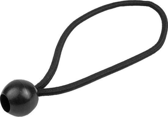 Elastiek spanner koord 18cm met bal 22mm - 4stuks