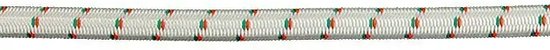 Elastiekkoord - 10mtr - 6mm - wit met rood groen - bundel - elastisch koord - UV bestendig van Toolland