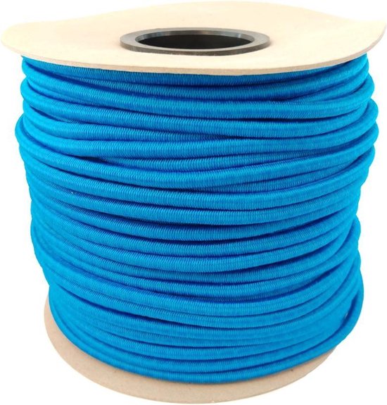 Elastisch Touw - Blauw - 8mm - elastiek per meter van toolsidee
