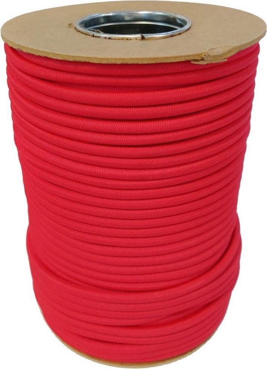 Elastisch Touw - Rood - 8mm - elastiek per meter van Touw & Co