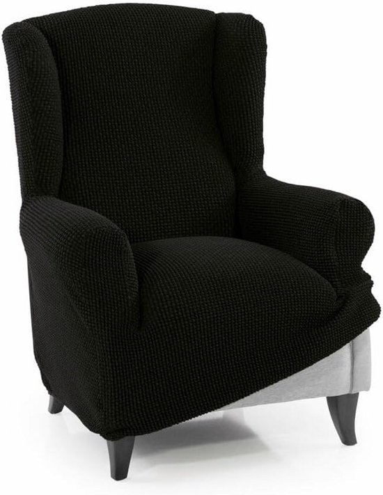 Elastische Bankhoes voor 1-zits, Ademend en Duurzaam, Uniek Design, Eenvoudig Aan Te Brangen, Zwart, Maat 70-110 cm