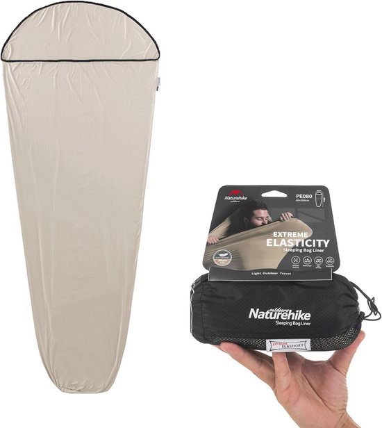 Elastische, Lichtgewicht en Compacte Slaapzak Voering voor Backpacken en Kamperen van Merkloos