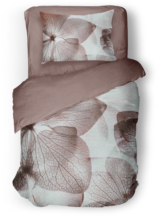 Eleganzzz Dekbedovertrek Blossom Dreams - Taupe - Dekbedovertrek 140x200/220cm - Micropercal - Eenpersoons - Dekbedovertrekken van Merkloos