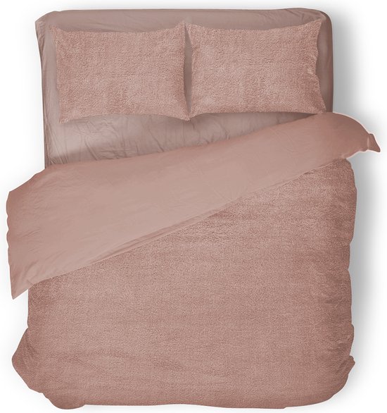 Eleganzzz Dekbedovertrek Teddy Pluche - Light Pink - Teddy Dekbedovertrek - Dekbedovertrek 240x200/220cm - Lits Jumeaux dekbedovertrekken - 240x220cm - Fluffy Dekbedovertrek van Eleganzzz