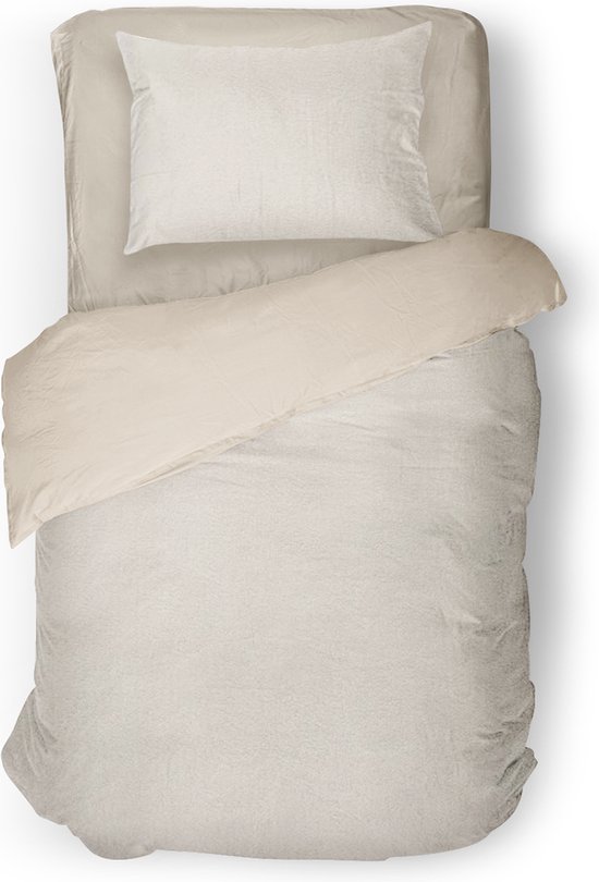 Eleganzzz Dekbedovertrek Teddy Pluche - Off White - Teddy Dekbedovertrek - Dekbedovertrek 140x200/220cm - Eenpersoons dekbedovertrekken - 140x220 cm - Fluffy Dekbedovertrek van Eleganzzz
