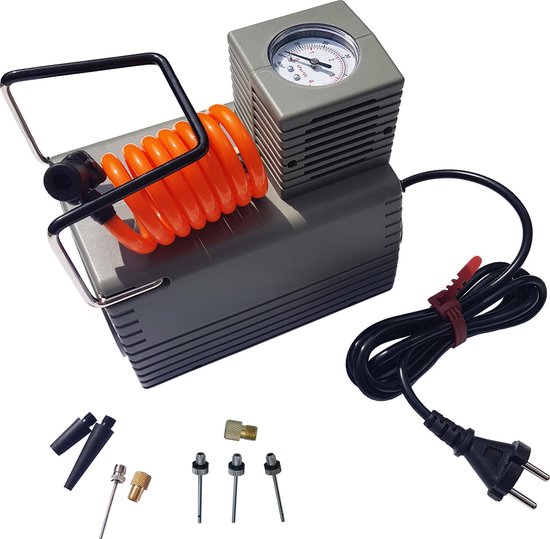 Elektrische Ballenpomp | Luchtcompressor | Pomp 220~240V + Extra naaldnippelset 3 stuks van Merkloos
