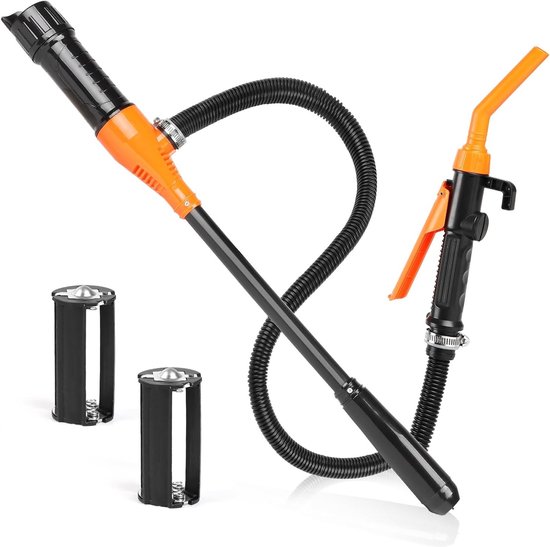 Elektrische Brandstofpomp voor Vloeistofoverdracht, 2.4 Gallon/min, Draagbare Accupomp voor Benzine en Olie, Ideaal voor Auto en Tuin Gebruik