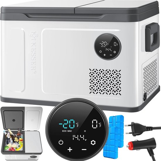 Elektrische Compressor Koelbox 2-in-1 - 31 Liter Koel- en Vriesvak, Led-Touch Bedieningspaneel, Geschikt voor Auto en Camping
