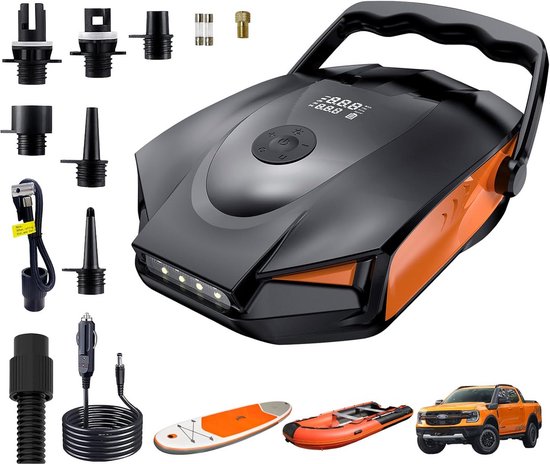 Elektrische Hogedruk SUP Pomp (50 PSI) met Automatische Uitschakeling - 12V voor SUP Boards, Boten en Matrassen