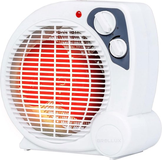 Elektrische Kachel - Mobiele Verwarming - Ruimte Verwarmen - Oververhitting Bescherming - 2000 Watt - Wit